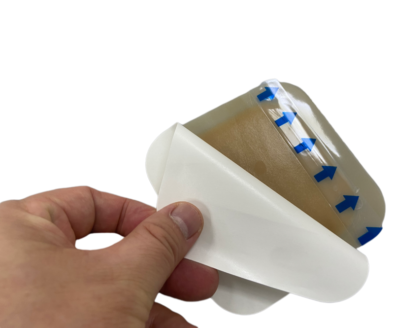 Kina Tillverkare Hydrokolloid sårförband 10-pack med kant 4' x 4' Large Patch Hydrokolloidbandage med självhäftande snabbläkning för liggsår Brännskada Blister Acne Care Vattentät