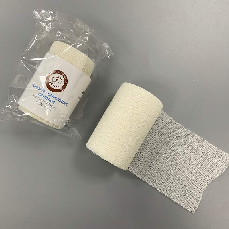Latexfritt sammanhängande bi-elastiskt anpassat bandage
